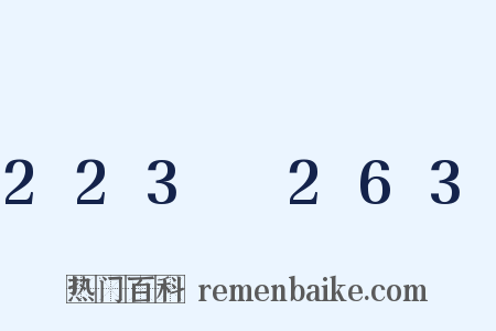 223～263是什么意思的图片